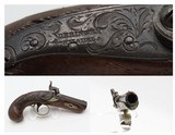 ENGRAVED & SILVER Mounted Antique DERINGER Percussion Pistol KILLED LINCOLN Henry Deringer’s Famous Pocket Pistol GERMAN SILVER