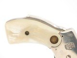 NICE New Departure SMITH & WESSON .38 Safety Hammerless C&R w/PEARL GRIPS
5th Model S&W SELF DEFENSE Revolver NICKEL FINISH - 13 of 21