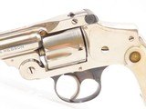 NICE New Departure SMITH & WESSON .38 Safety Hammerless C&R w/PEARL GRIPS
5th Model S&W SELF DEFENSE Revolver NICKEL FINISH - 20 of 21
