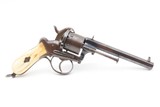 Antique AUGUSTE FRANCOTTE 11mm Double Action PINFIRE Revolver w/BONE GRIPS
Mid-1800s LIEGE PROOFED Self Defense 6-Shot Revolver - 2 of 20