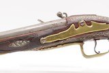SILVER INLAD & ORNATE Antique MEDITERANEAN Style Flintlock HORSE Pistol
ENGRAVED Late-18th / Early 19th Century Pistol - 14 of 17