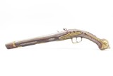 SILVER INLAD & ORNATE Antique MEDITERANEAN Style Flintlock HORSE Pistol
ENGRAVED Late-18th / Early 19th Century Pistol - 12 of 17