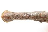 SILVER INLAD & ORNATE Antique MEDITERANEAN Style Flintlock HORSE Pistol
ENGRAVED Late-18th / Early 19th Century Pistol - 11 of 17