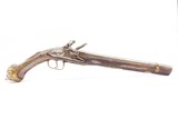 SILVER INLAD & ORNATE Antique MEDITERANEAN Style Flintlock HORSE Pistol
ENGRAVED Late-18th / Early 19th Century Pistol - 2 of 17