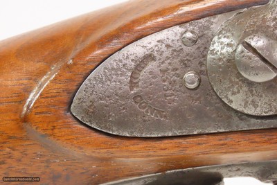 SCARCE 1 of 600 Antique R. & J. D. JOHNSON U.S. M1816 FLINTLOCK Musket 1831 Dated LOCK & TANG CIVIL WAR Musket - Image 9 of 25