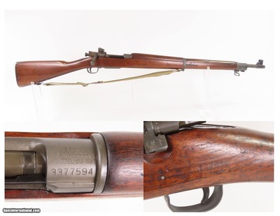 WORLD WAR II U.S. Remington M1903A3 Bolt Action C&R Rifle .30-06 WEB SLING
Made in 1942 w/ “R.A. / FLAMING BOMB / 12-42” Barrel