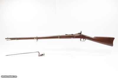 Antique U.S. SPRINGFIELD M1866 ALLIN Conversion TRAPDOOR Rifle with BAYONET Rifle Made Famous During the INDIAN WARS - Image 19 of 25