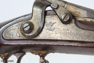 Antique U.S. SPRINGFIELD M1866 ALLIN Conversion TRAPDOOR Rifle with BAYONET Rifle Made Famous During the INDIAN WARS - Image 7 of 25