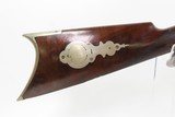 c1860 J. HARDING of LOWELL, MASSACHUSETTS Half Stock LONG RIFLE .44 Caliber Half-Round, Half-Octagonal Barrel, Double Set Triggers - 6 of 25