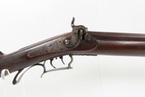 c1860 J. HARDING of LOWELL, MASSACHUSETTS Half Stock LONG RIFLE .44 Caliber Half-Round, Half-Octagonal Barrel, Double Set Triggers - 5 of 25