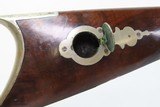 c1860 J. HARDING of LOWELL, MASSACHUSETTS Half Stock LONG RIFLE .44 Caliber Half-Round, Half-Octagonal Barrel, Double Set Triggers - 7 of 25