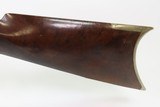 c1860 J. HARDING of LOWELL, MASSACHUSETTS Half Stock LONG RIFLE .44 Caliber Half-Round, Half-Octagonal Barrel, Double Set Triggers - 23 of 25
