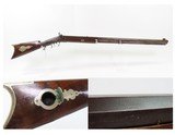 c1860 J. HARDING of LOWELL, MASSACHUSETTS Half Stock LONG RIFLE .44 Caliber Half-Round, Half-Octagonal Barrel, Double Set Triggers - 1 of 25