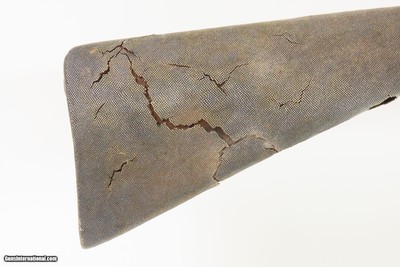 EUROPEAN Antique Stock Reservoir “WIND GUN” 19th Century SHAGREEN WRAPPED.40 Caliber Smoothbore 1800s Air Rifle! - Image 2 of 25