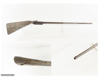 EUROPEAN Antique Stock Reservoir “WIND GUN” 19th Century SHAGREEN WRAPPED
.40 Caliber Smoothbore 1800s Air Rifle!