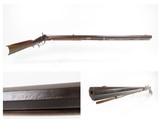 Mid-1800s Antique WM. JOHNSON Half Stock Percussion HOMESTEAD/HUNTING Rifle Back Action GAME GETTING Rifle DOUBLE SET TRIGGER - 1 of 25