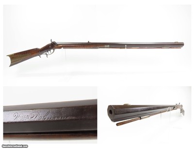 Mid-1800s Antique WM. JOHNSON Half Stock Percussion HOMESTEAD/HUNTING Rifle