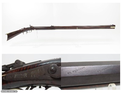 Antique E.L. PANCOST .42 Percussion LONG RIFLE Double SET TRIGGERS ENGRAVED ALLEGHENY COUNTY, PENNSYLVANIA