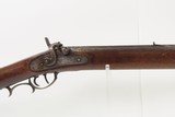 Mid-1800s Antique AMERICAN Half Stock Percussion HOMESTEAD/HUNTING Rifle
GAME GETTING Rifle w/DOUBLE SET TRIGGERS - 5 of 25
