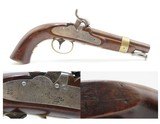 “U.S.N.” RARE Antique N.P. AMES U.S. NAVY M1842 Percussion Pistol CARTOUCHE 1 of only 2,000; 1844 Dated MEXICAN-AMERICAN WAR - 1 of 15