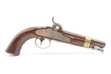 “U.S.N.” RARE Antique N.P. AMES U.S. NAVY M1842 Percussion Pistol CARTOUCHE 1 of only 2,000; 1844 Dated MEXICAN-AMERICAN WAR - 2 of 15