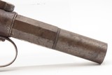 Engraved ALLEN & THURBER Antique BAR HAMMER Percussion Double Action Pistol CIVIL WAR ERA American Single Shot Sidearm - 3 of 16