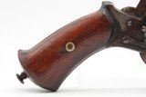 ENGRAVED Antique BELGIAN 9mm Pinfire LEFAUCHEUX Style PEPPERBOX RevolverNice FOLDING TRIGGER 6-Shot SELF DEFENSE Sidearm - 4 of 13