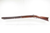 c1850s Antique BUFFALO LONG RIFLE by J.W. VAN METER DARKE COUNTY, OHIO .65
25 LB. HEAVY LARGE BORE OCTAGONAL - 18 of 25