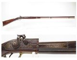 ENGRAVED Antique J. WRIGHT Half Stock Percussion HOMESTEAD/HUNTING Rifle
.50 Caliber GAME GETTING Rifle w/ “C. BAKER” Lock - 1 of 25