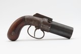 CIVIL WAR Era UNION ARMS Co. Antique W.W. MARSTON .32 Percussion PEPPERBOX
ENGRAVED Bar Hammer .32 Caliber SELF DEFENSE Gun - 2 of 15