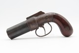 CIVIL WAR Era UNION ARMS Co. Antique W.W. MARSTON .32 Percussion PEPPERBOX
ENGRAVED Bar Hammer .32 Caliber SELF DEFENSE Gun - 11 of 15