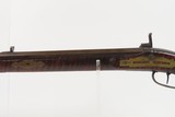 OHIO VALLEY Antique LEVI BIDDLE Half-Stock Percussion American LONG RIFLE
SCARCE Mid-1800s DOUBLE PATCH BOX Frontier - 23 of 25