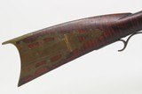 OHIO VALLEY Antique LEVI BIDDLE Half-Stock Percussion American LONG RIFLE
SCARCE Mid-1800s DOUBLE PATCH BOX Frontier - 7 of 25