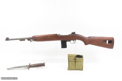 1943 mfr. World War II INLAND M1 Carbine with U.S.N. KA-BAR FIGHTING KNIFEWW2, Korea, Vietnam - Image 20 of 25