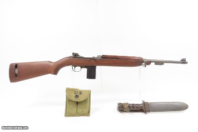 1943 mfr. World War II INLAND M1 Carbine with U.S.N. KA-BAR FIGHTING KNIFEWW2, Korea, Vietnam - Image 2 of 25