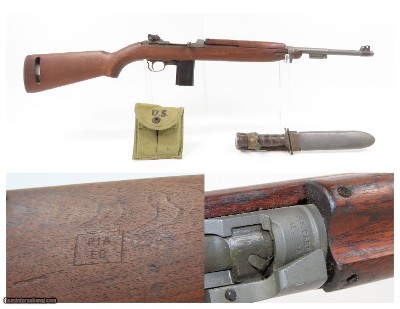 1943 mfr. World War II INLAND M1 Carbine with U.S.N. KA-BAR FIGHTING KNIFE
WW2, Korea, Vietnam