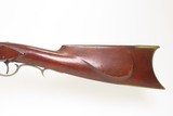 Mid-1800s Antique AMERICAN Half Stock Percussion HOMESTEAD/HUNTING Rifle
GAME GETTING .50 Caliber Rifle with ASHMORE LOCK - 23 of 25