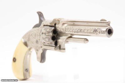 FACTORY ENGRAVED Antique MARLIN XX Standard M1873 Revolver ANTIQUE IVORIESDESIREABLE .22 Caliber Pocket Revolver GREAT SHAPE - Image 15 of 15