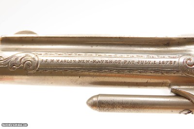 FACTORY ENGRAVED Antique MARLIN XX Standard M1873 Revolver ANTIQUE IVORIESDESIREABLE .22 Caliber Pocket Revolver GREAT SHAPE - Image 2 of 15