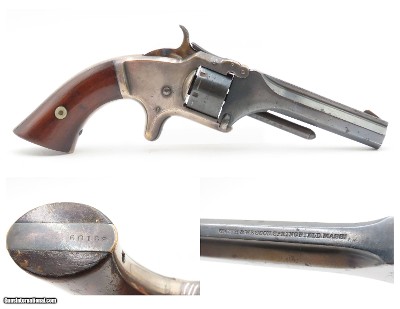LETTERED Antique CIVIL WAR Era SMITH & WESSON No. 1 Revolver “WILD WEST”
S&W’s ROLLIN WHITE “Bored Through Cylinder” Patent