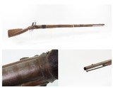 TACK DECORATED Antique NATIVE AMERICAN Flintlock Belgian TRADE MUSKET Early 19th Century with RAWHIDE BARREL BANDS - 1 of 25