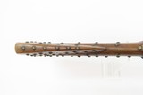 TACK DECORATED Antique NATIVE AMERICAN Flintlock Belgian TRADE MUSKET Early 19th Century with RAWHIDE BARREL BANDS - 17 of 25