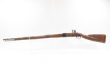 TACK DECORATED Antique NATIVE AMERICAN Flintlock Belgian TRADE MUSKET Early 19th Century with RAWHIDE BARREL BANDS - 19 of 25