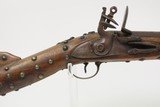 TACK DECORATED Antique NATIVE AMERICAN Flintlock Belgian TRADE MUSKET Early 19th Century with RAWHIDE BARREL BANDS - 6 of 25