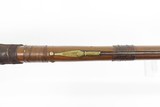 TACK DECORATED Antique NATIVE AMERICAN Flintlock Belgian TRADE MUSKET Early 19th Century with RAWHIDE BARREL BANDS - 10 of 25