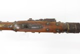 TACK DECORATED Antique NATIVE AMERICAN Flintlock Belgian TRADE MUSKET Early 19th Century with RAWHIDE BARREL BANDS - 11 of 25
