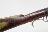 INSCRIBED 1860s ATHENS, OHIO Antique ALANSEN COOLEY LONG RIFLE .32 Caliber
Maple Stock, Brass Patchbox, Double Set Triggers - 7 of 25