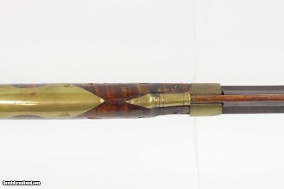 INSCRIBED 1860s ATHENS, OHIO Antique ALANSEN COOLEY LONG RIFLE .32 CaliberMaple Stock, Brass Patchbox, Double Set Triggers - Image 12 of 25