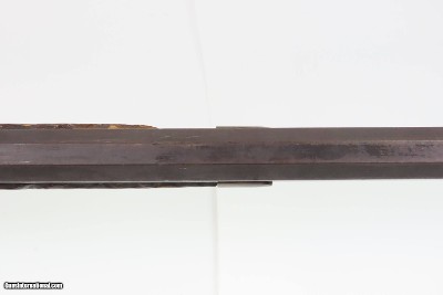 INSCRIBED 1860s ATHENS, OHIO Antique ALANSEN COOLEY LONG RIFLE .32 CaliberMaple Stock, Brass Patchbox, Double Set Triggers - Image 19 of 25