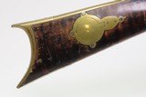 INSCRIBED 1860s ATHENS, OHIO Antique ALANSEN COOLEY LONG RIFLE .32 Caliber
Maple Stock, Brass Patchbox, Double Set Triggers - 8 of 25